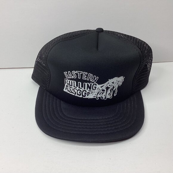 Eastern Pulling Assoc. Mesh Trucker Hat One Size Black Adjustable Horses - Picture 1 of 5